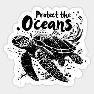 Protect the Oceans - Sea turtle Sticker